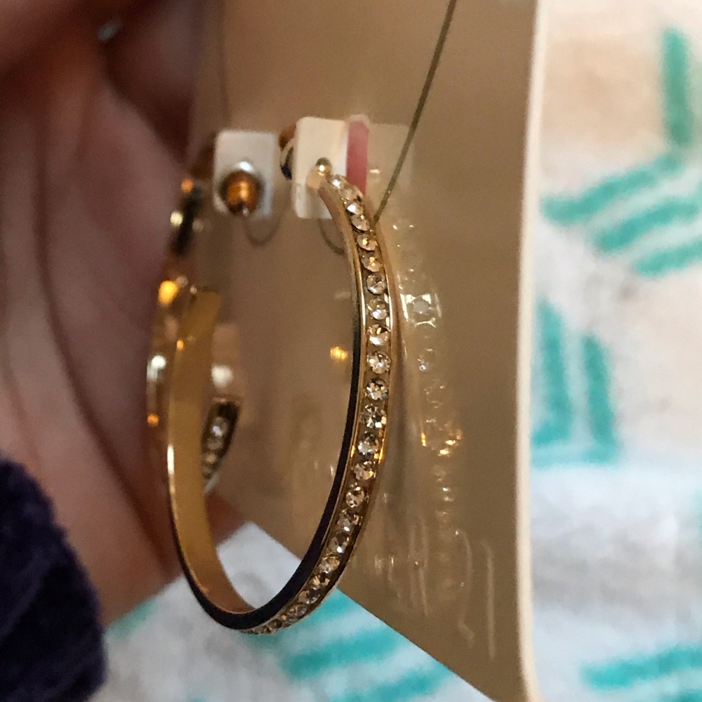 Gold Rinestone Earrings Set - Picture 3 of 5
